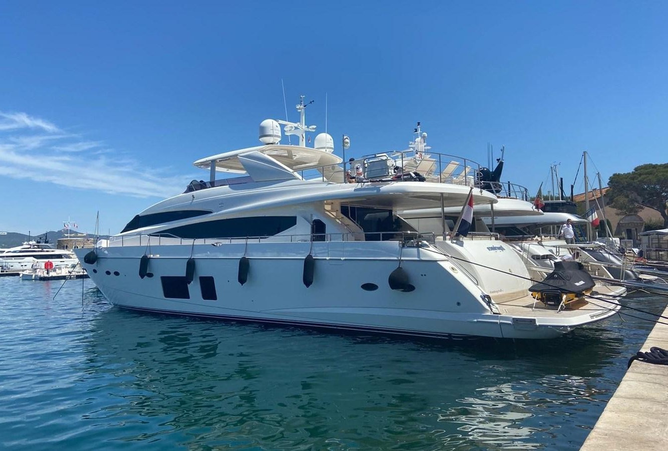 a white yacht in the water aboard EXPERIENCE Yacht for Sale