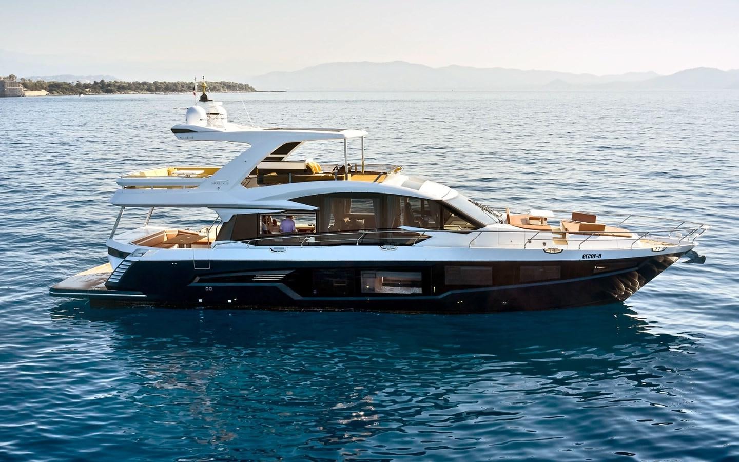 a boat on the water aboard SERENITY Yacht for Sale