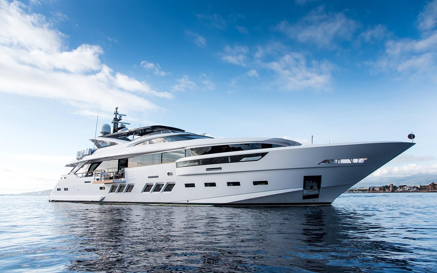 a white yacht on the water aboard SOULMATE Yacht for Sale