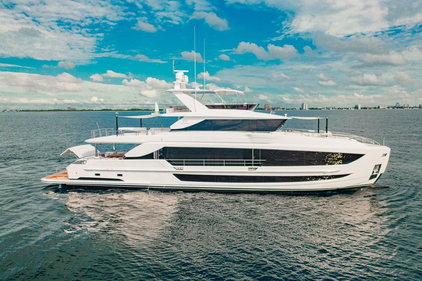 a boat on the water aboard FD100-908 IN PRODUCTION Yacht for Sale
