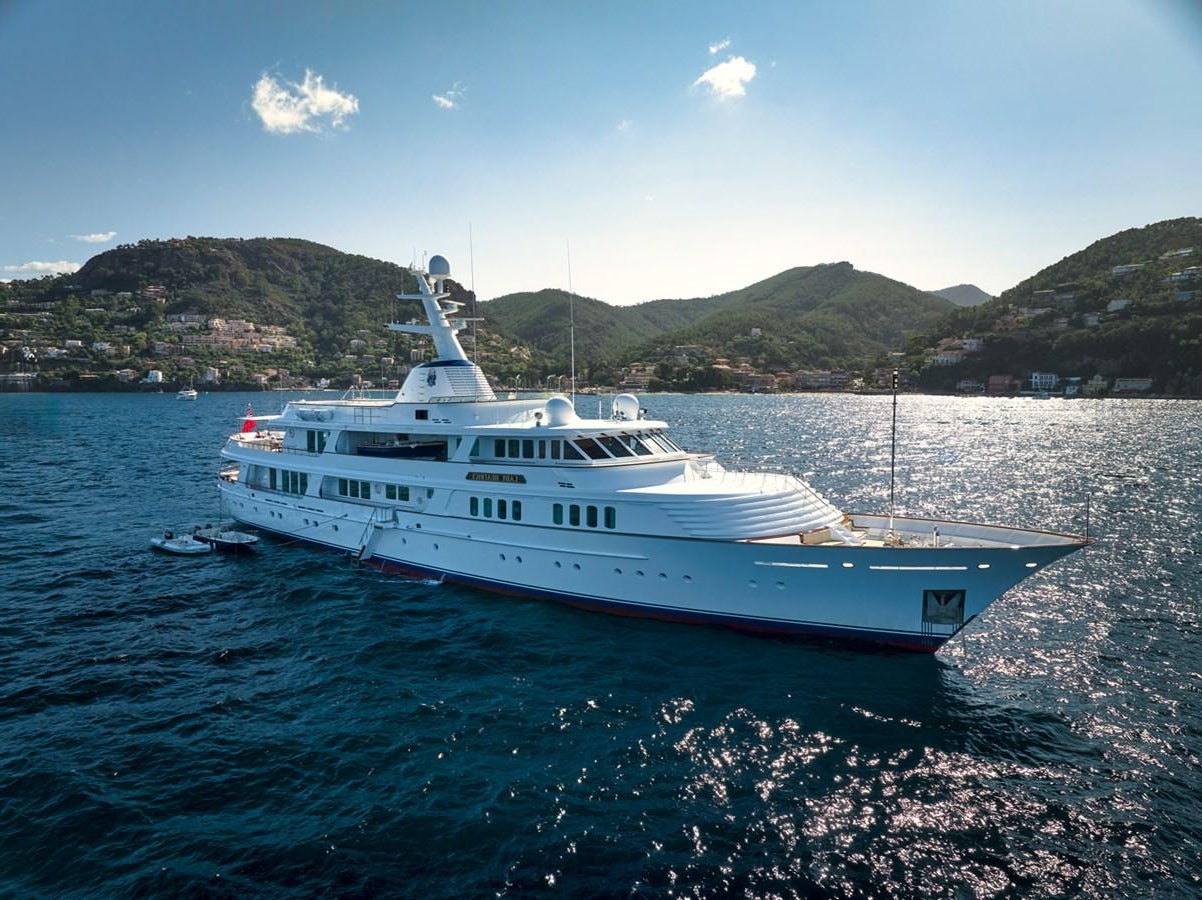 a boat in the water aboard LADY BEATRICE Yacht for Sale