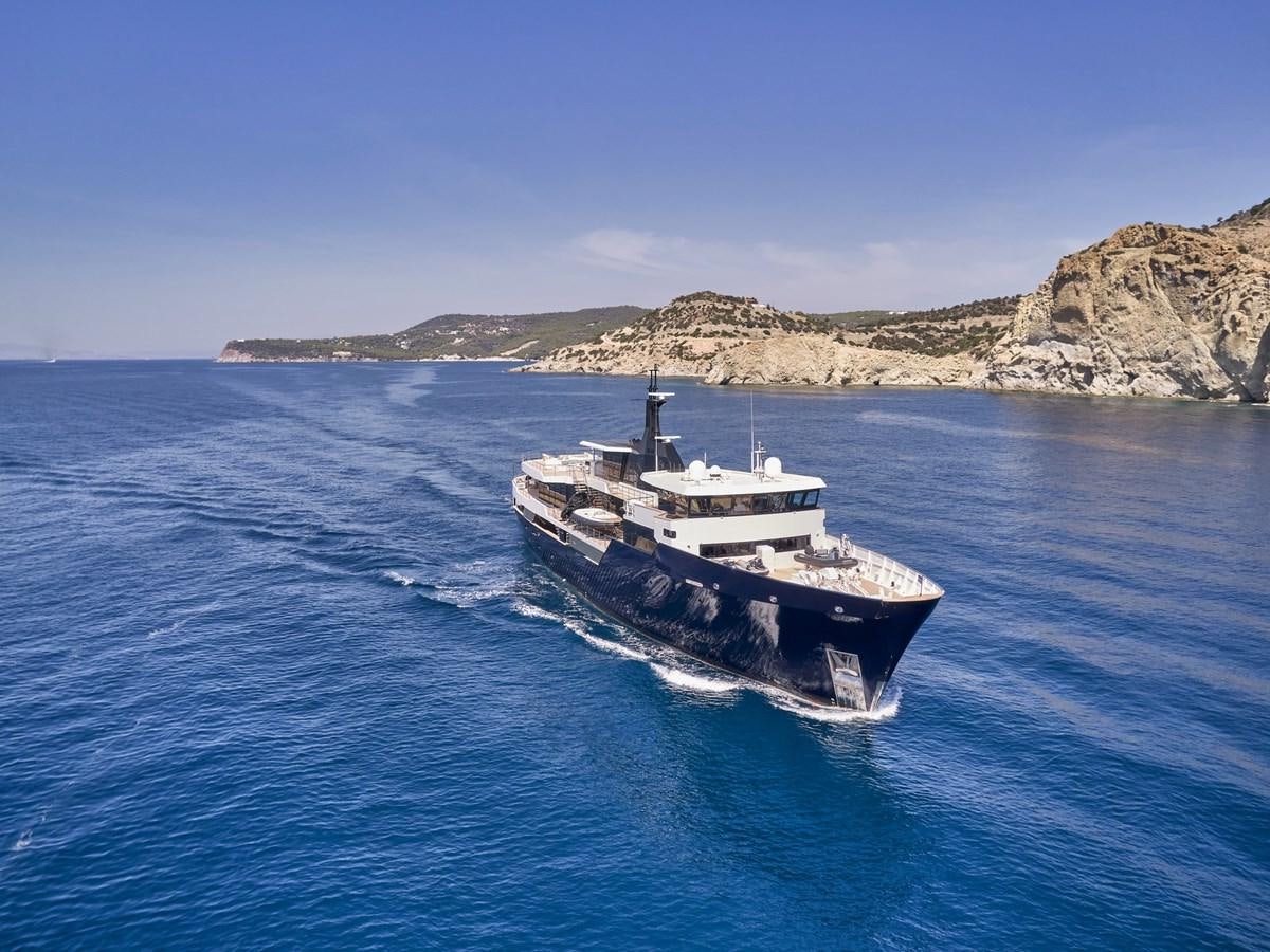 a boat in the water aboard OMNIA Yacht for Sale