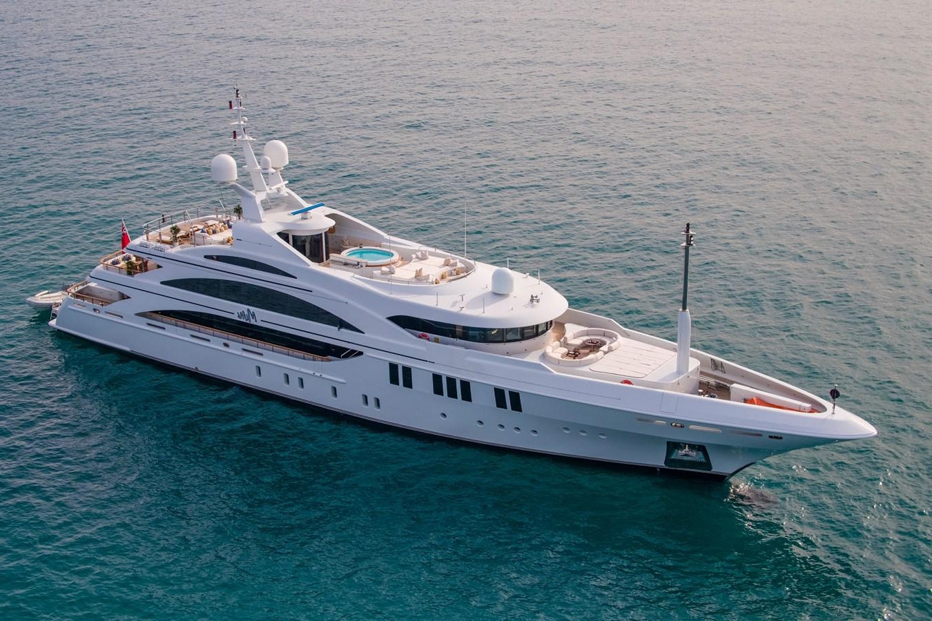 a white yacht in the water aboard LA BLANCA Yacht for Sale