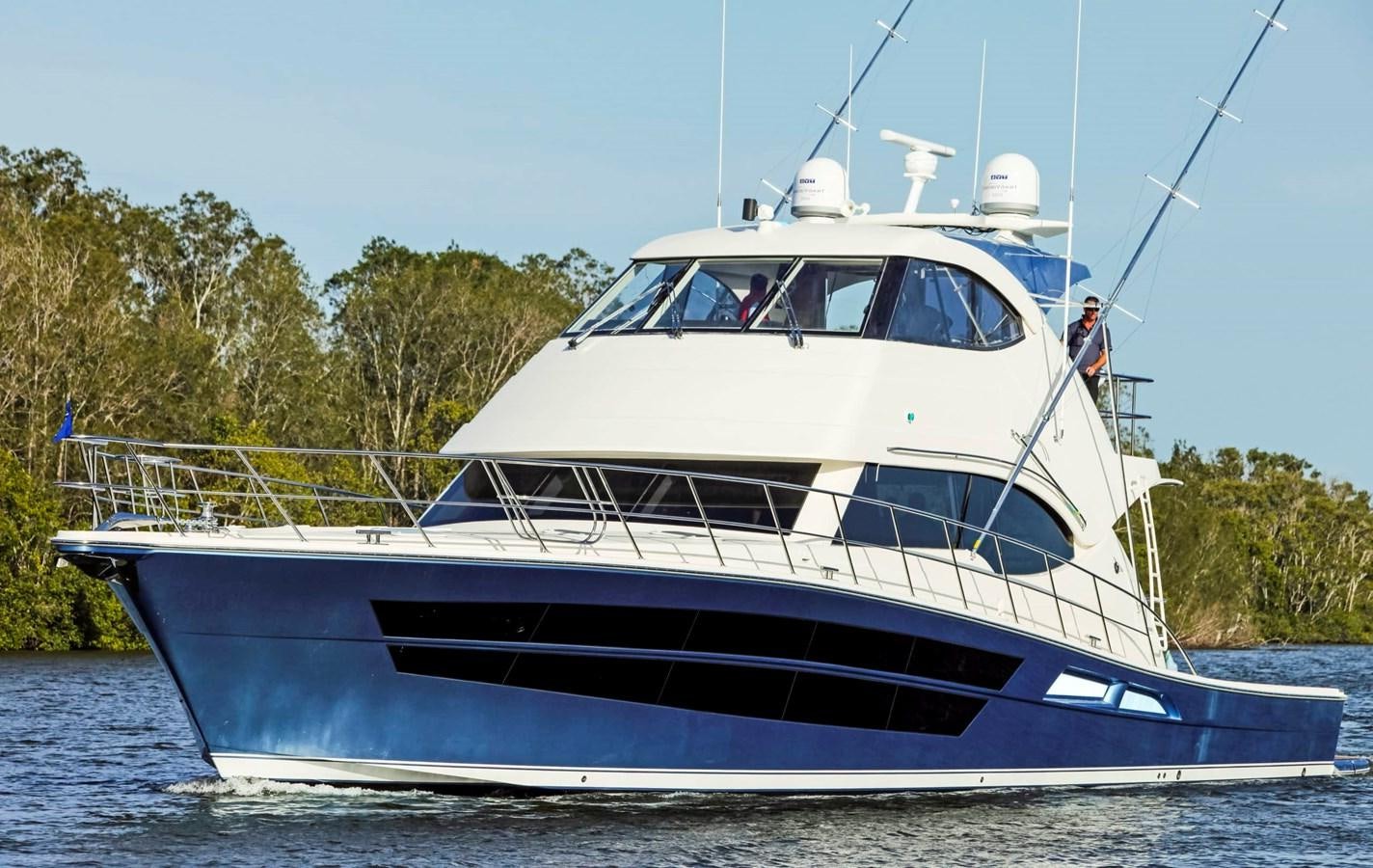 a boat on the water aboard LIFE SERENITY Yacht for Sale