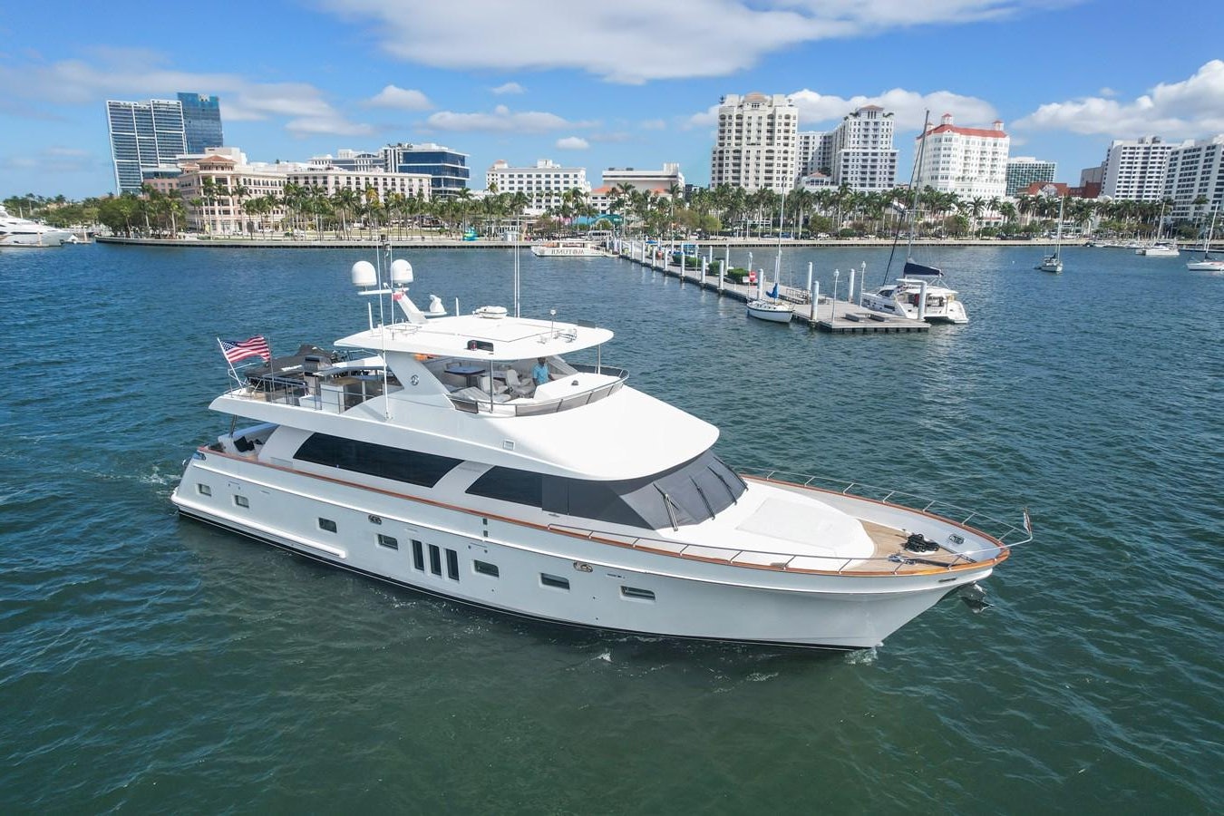 a boat in the water aboard O A Yacht for Sale