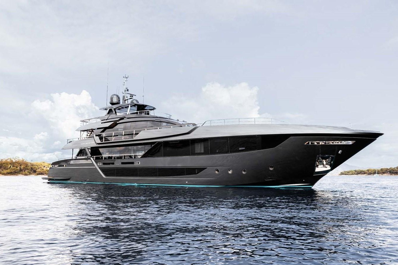 a boat on the water aboard HULL #02 Yacht for Sale