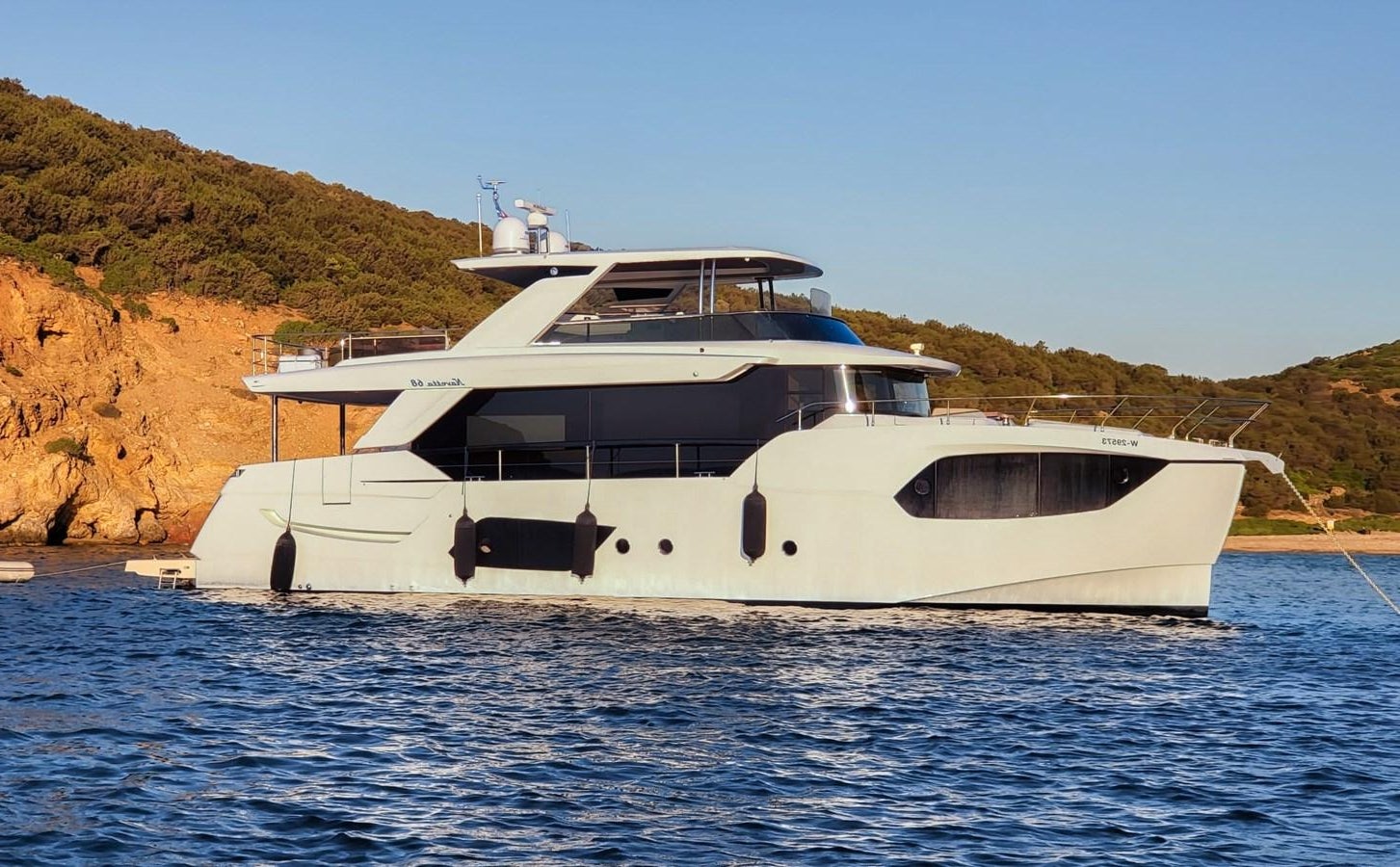 a boat on the water aboard ELYSIUM Yacht for Sale