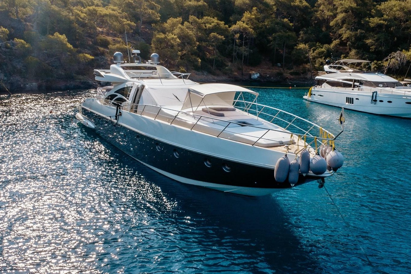 a boat on the water aboard AZIMUT 86S Yacht for Sale