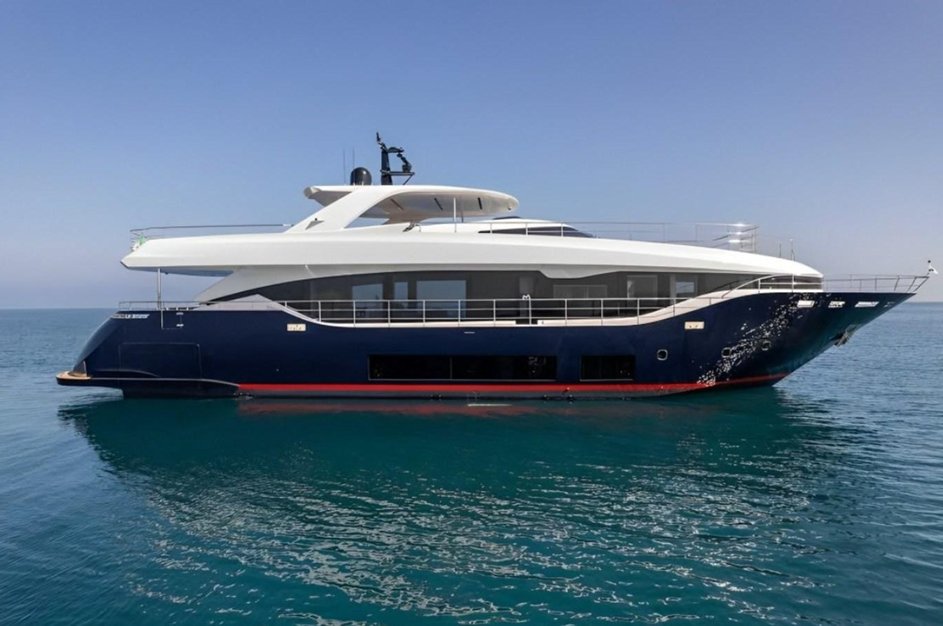 a large boat in the water aboard EDEN Yacht for Sale