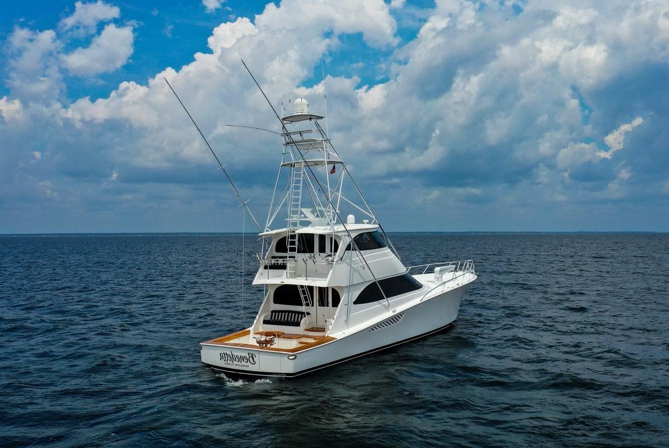 a boat in the water aboard BENEDETTA Yacht for Sale
