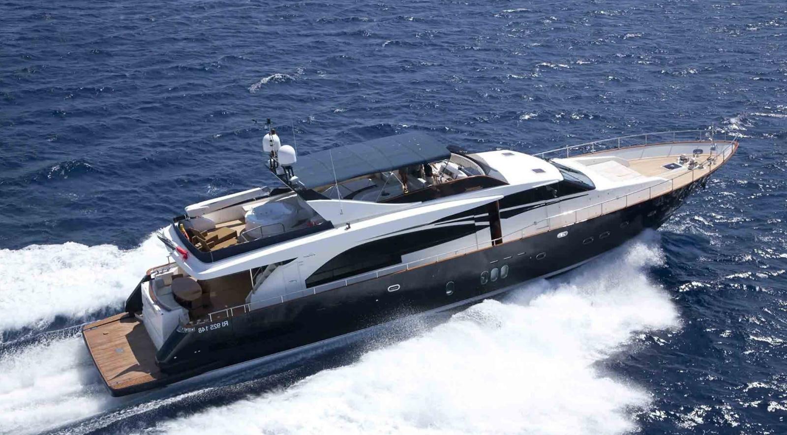 a boat on the water aboard COUACH 3000 FLY Yacht for Sale