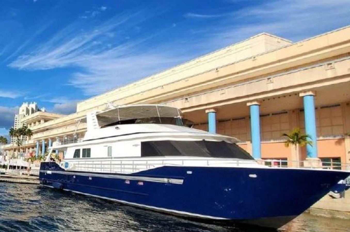 a boat docked at a pier aboard ISLAND SOUL Yacht for Sale