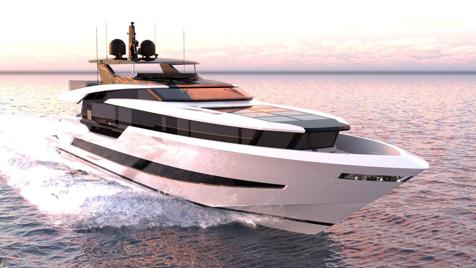 a boat on the water aboard TRIBALE 120 GRAN TURISMO Yacht for Sale