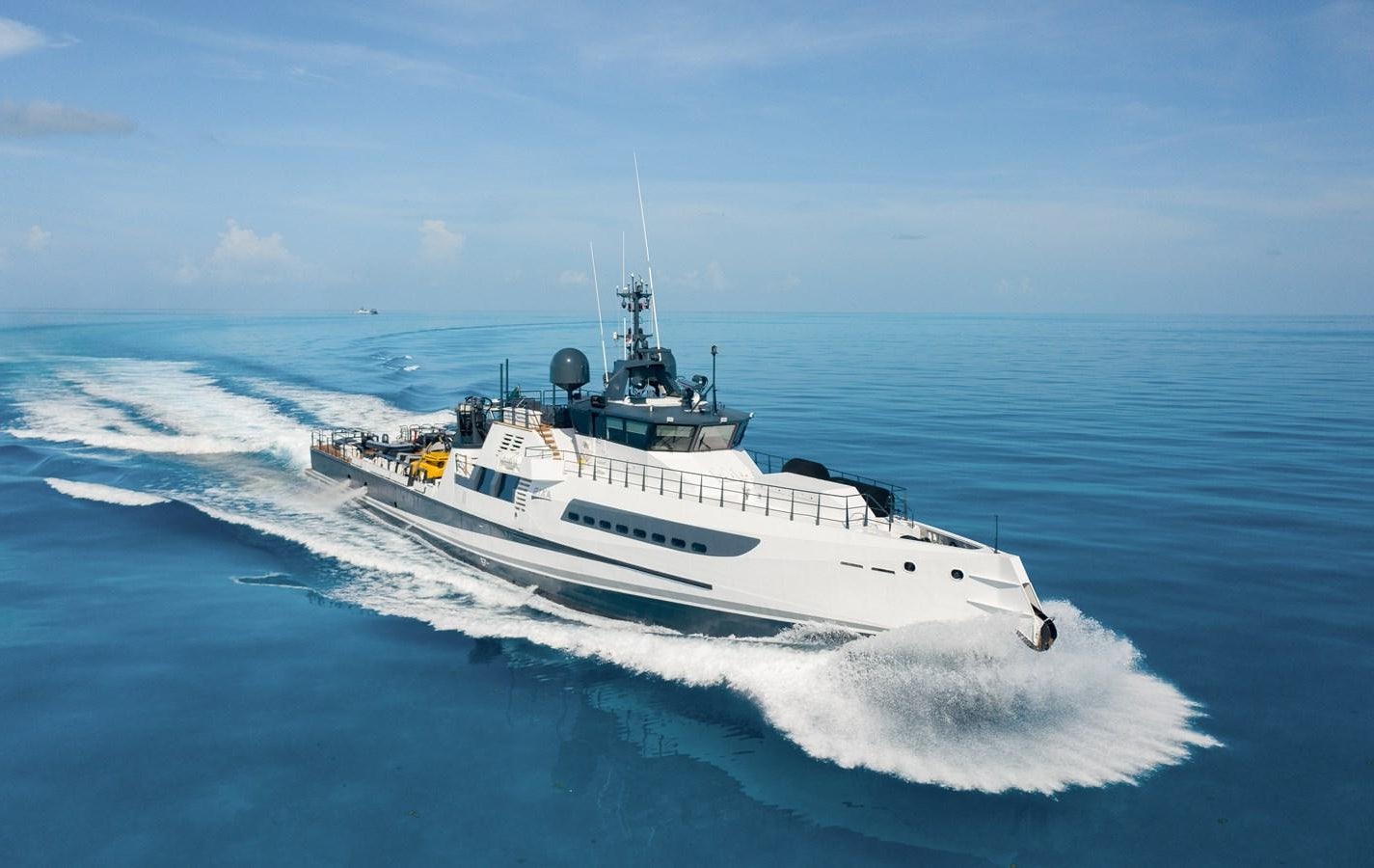 a boat on the water aboard AXIS Yacht for Sale
