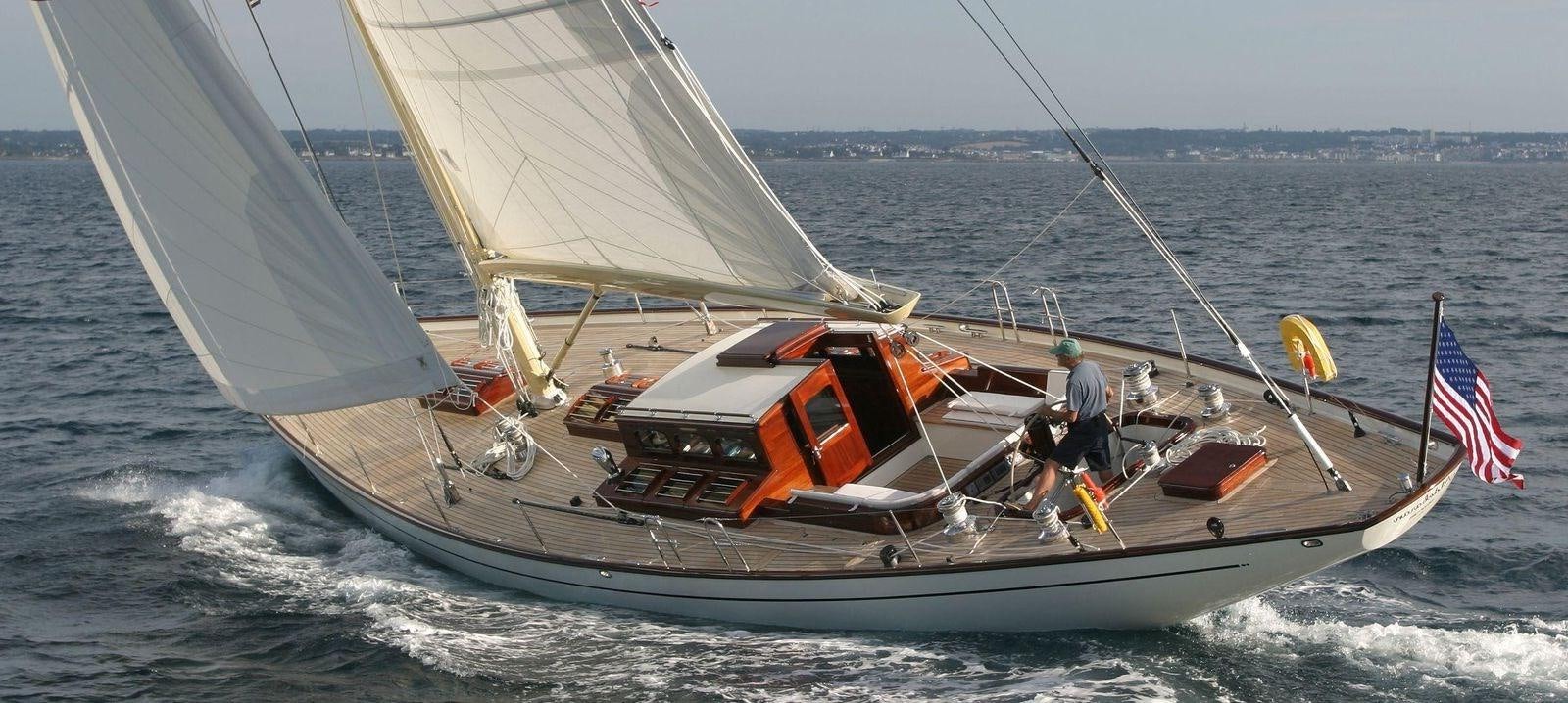 a person sailing on a boat aboard ALDEBARAN Yacht for Sale