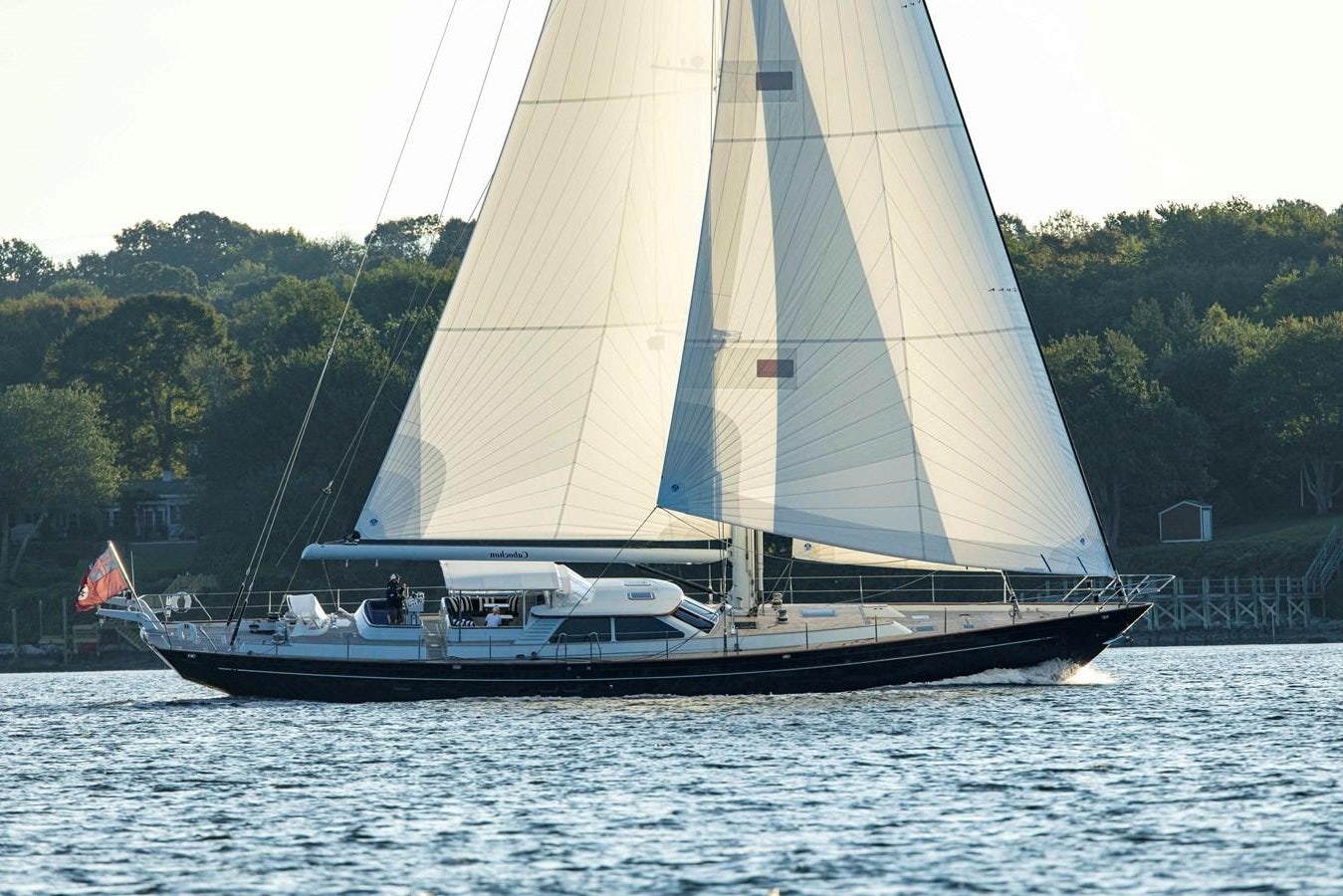 a sailboat on the water aboard CABOCHON Yacht for Sale