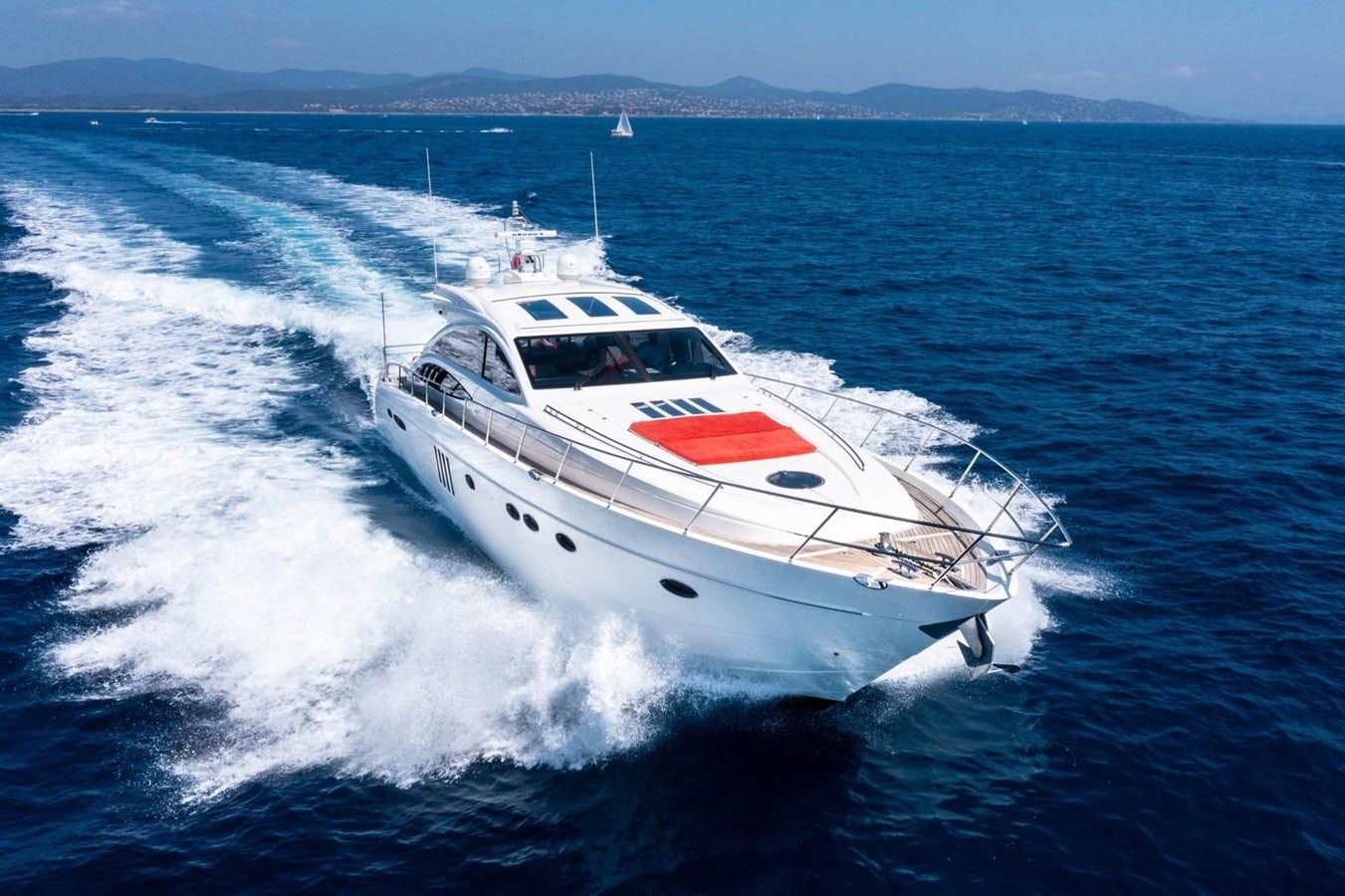 a boat on the water aboard PRINCESS V70 Yacht for Sale