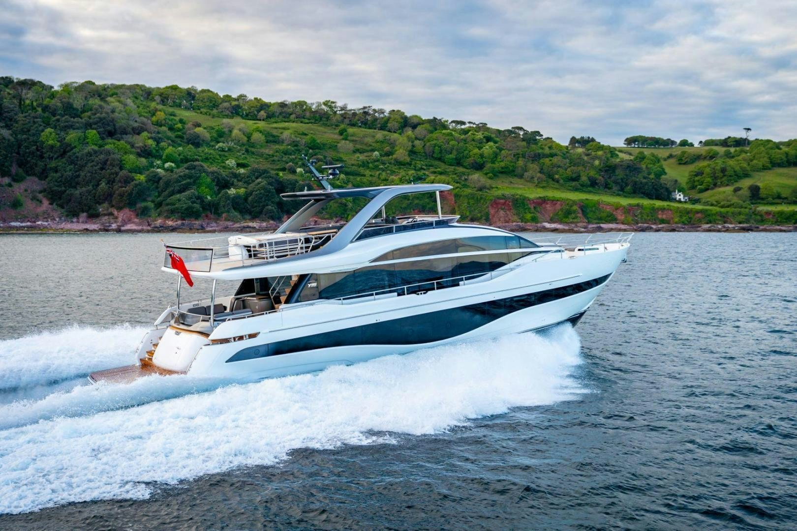 a boat on the water aboard Y85 Yacht for Sale