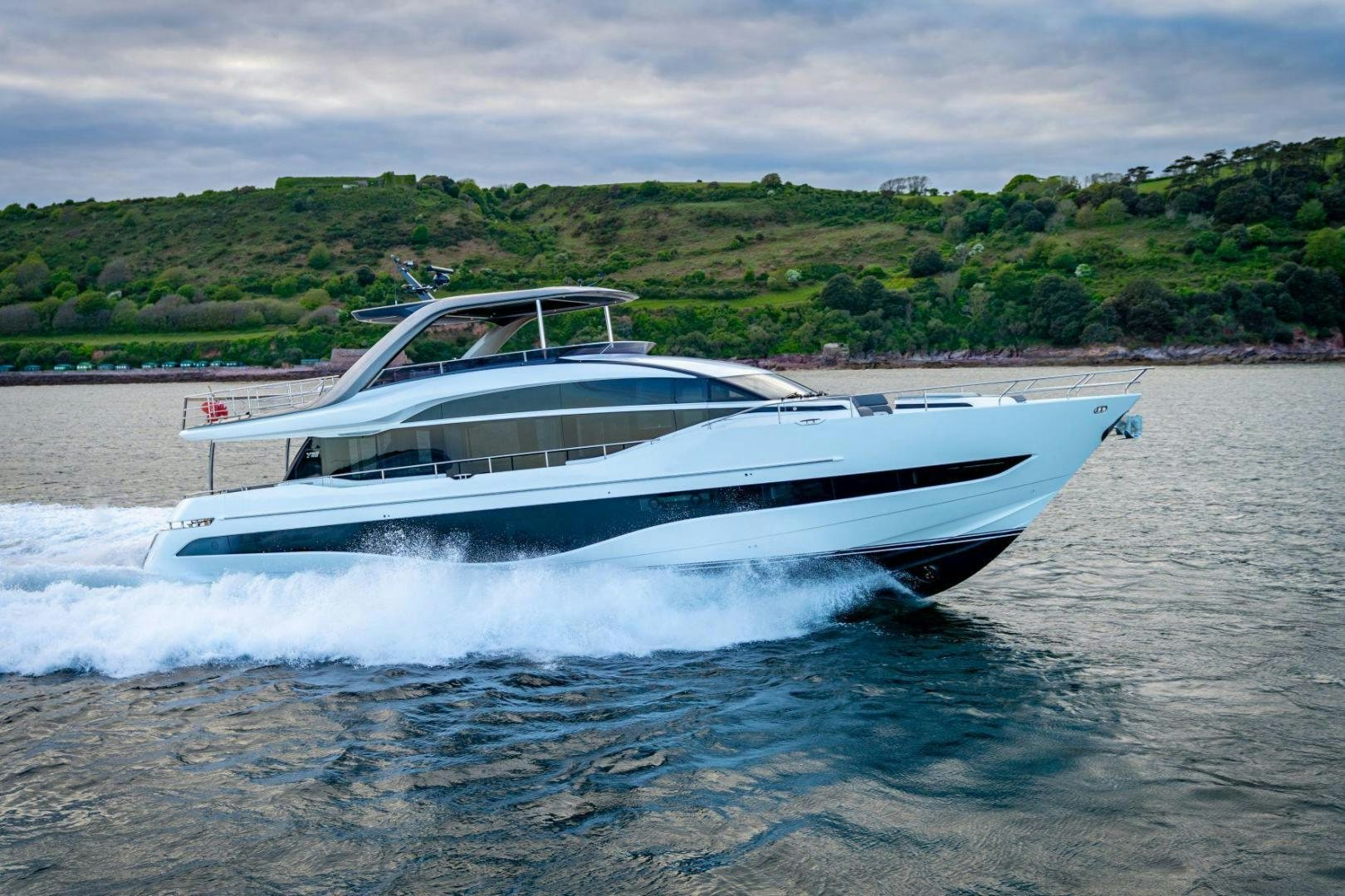 a boat on the water aboard Y85 Yacht for Sale