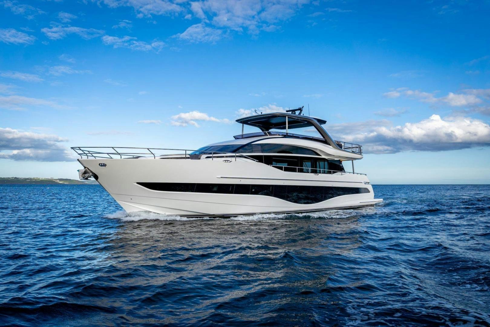 a boat in the water aboard Y85 Yacht for Sale