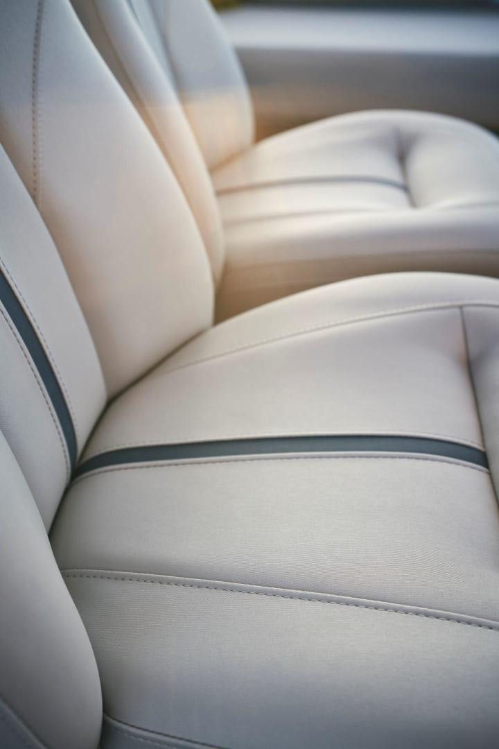 a close-up of a couch aboard Y85 Yacht for Sale