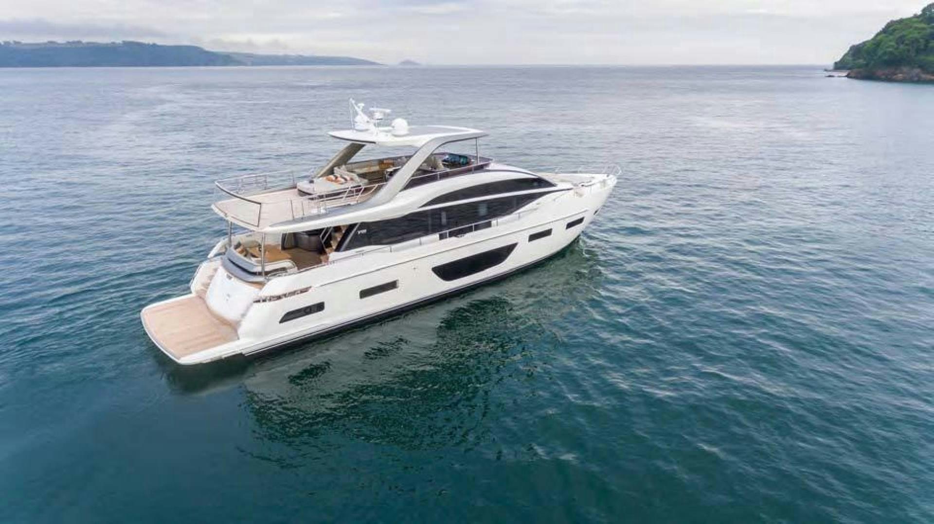 a boat in the water aboard Y85 Yacht for Sale