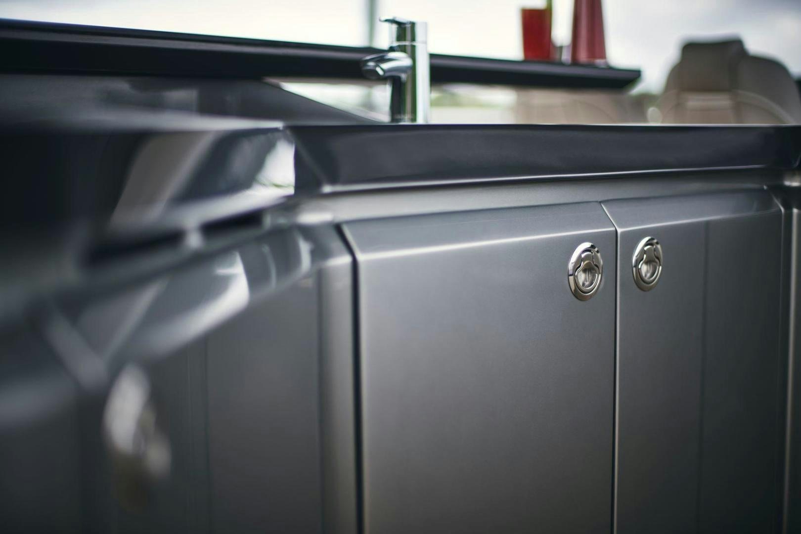 a close-up of a car aboard Y85 Yacht for Sale