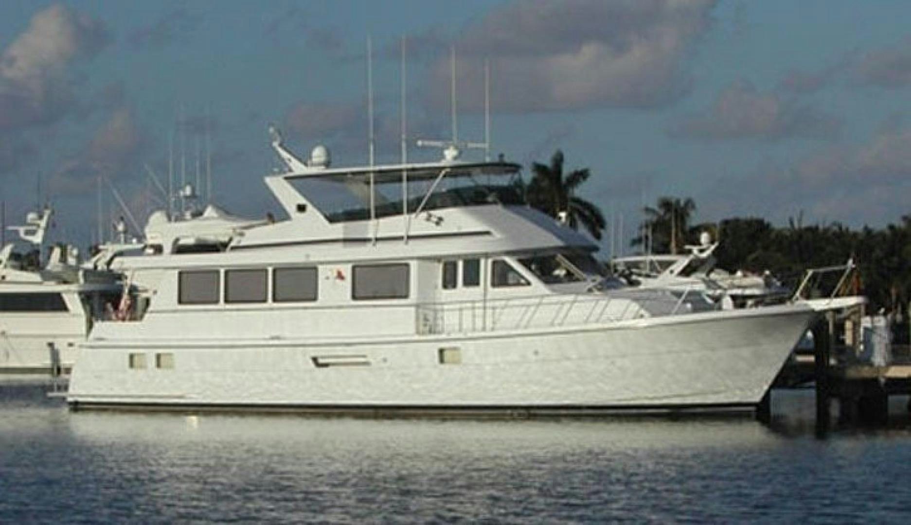 a white boat in the water aboard WHALE'S WAY Yacht for Sale