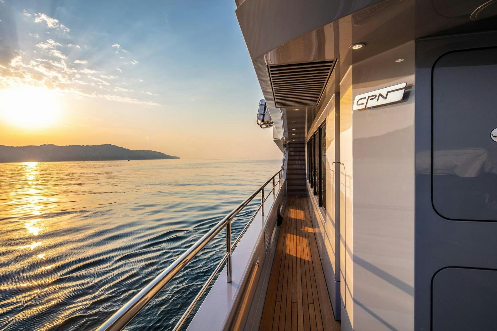 a boat on the water aboard ATOM Yacht for Sale