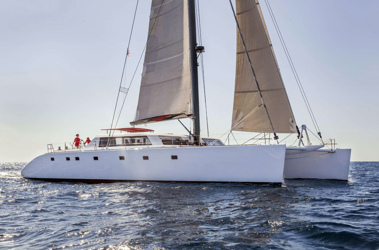 a boat in the water aboard TAJ Yacht for Charter