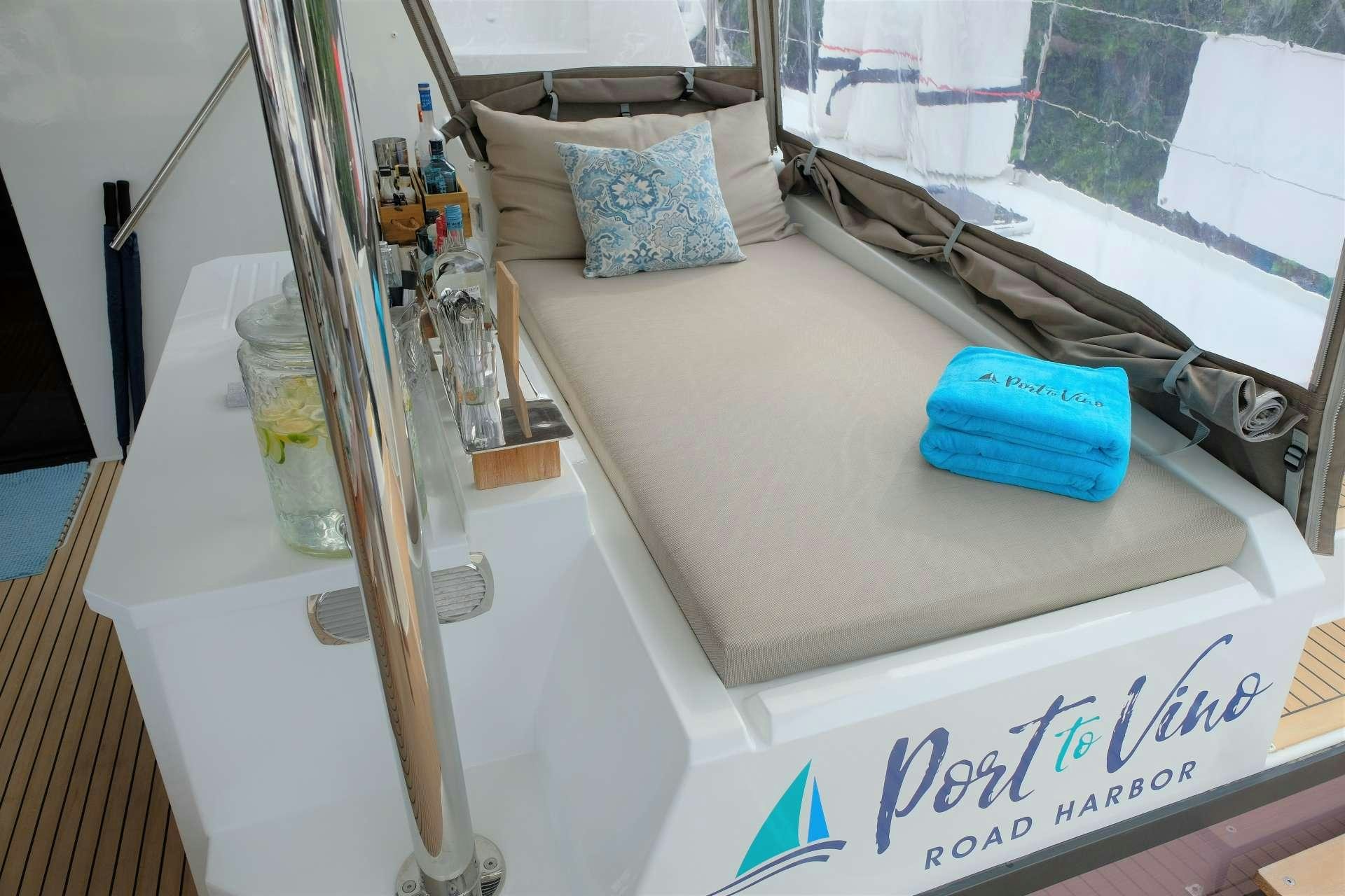 a hospital bed with a medical instrument aboard PORT TO VINO Yacht for Charter