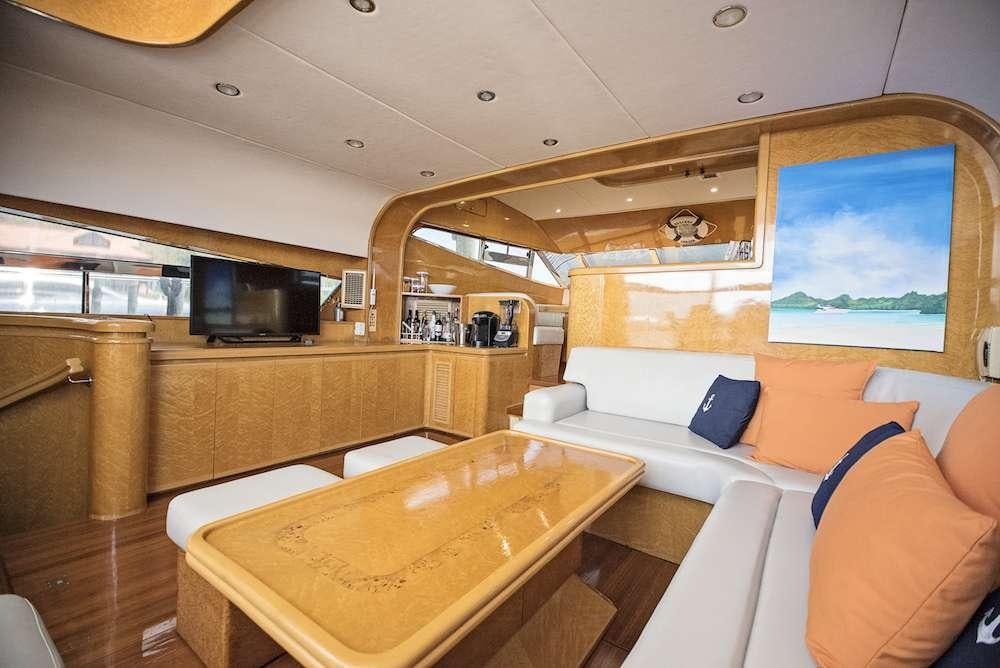 inside of a boat aboard COOL BREEZE 65 Yacht for Charter
