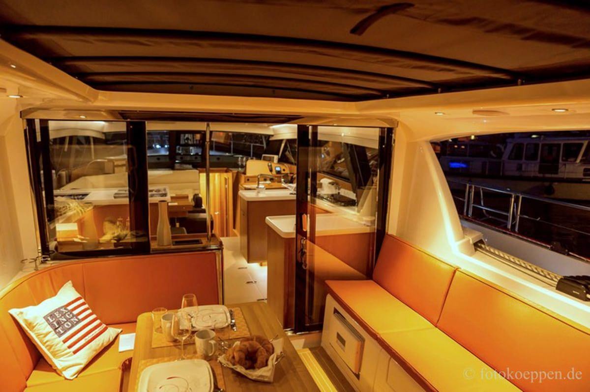 inside of a train aboard MOJEKA  Yacht for Charter