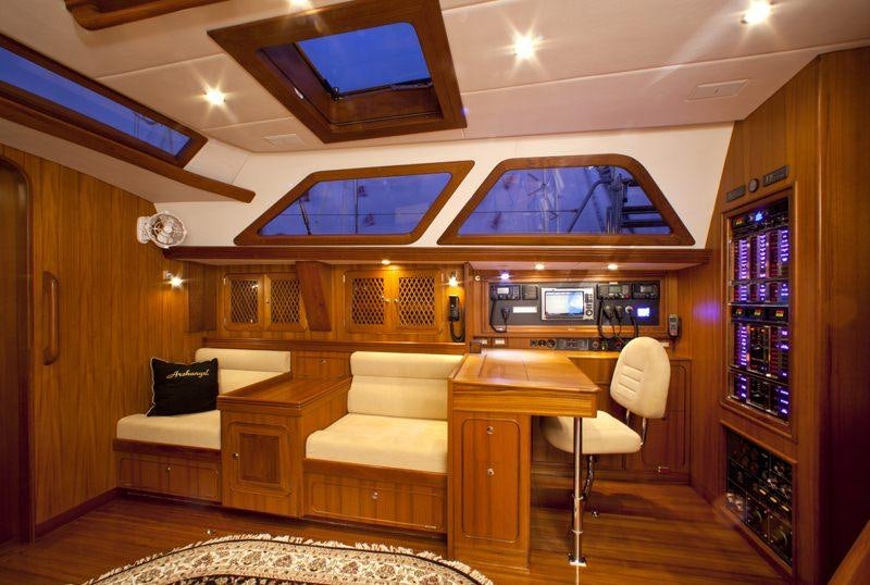 a room with a couch and a table aboard ARCHANGEL Yacht for Charter