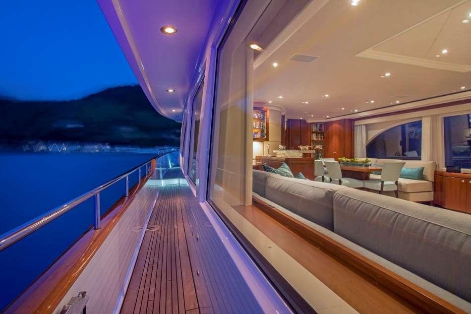 a boat on the water aboard PURA VIDA Yacht for Charter