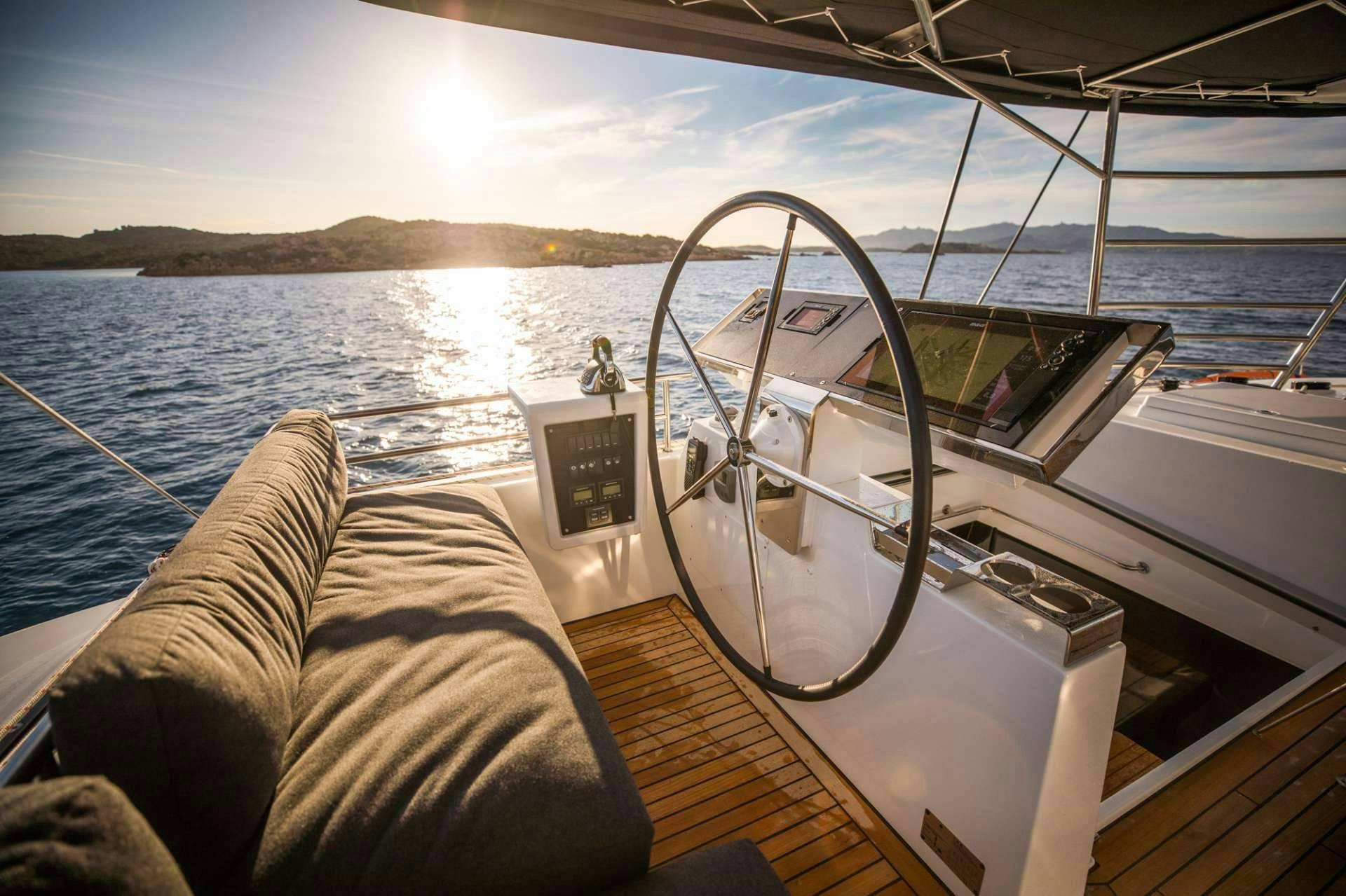 a boat on the water aboard LADY FIONA Yacht for Charter
