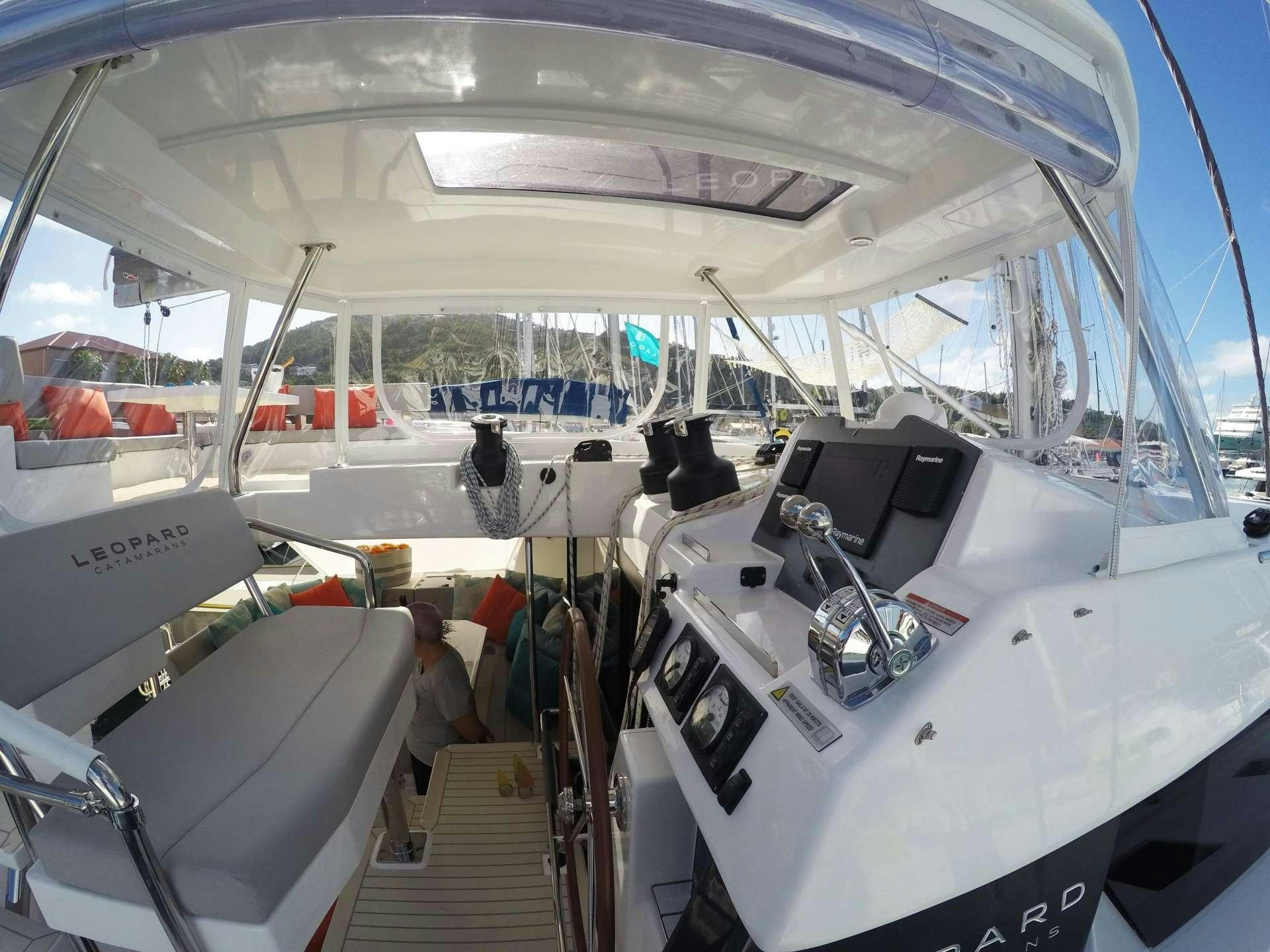 inside of a space ship aboard MOON BLOSSOM Yacht for Charter