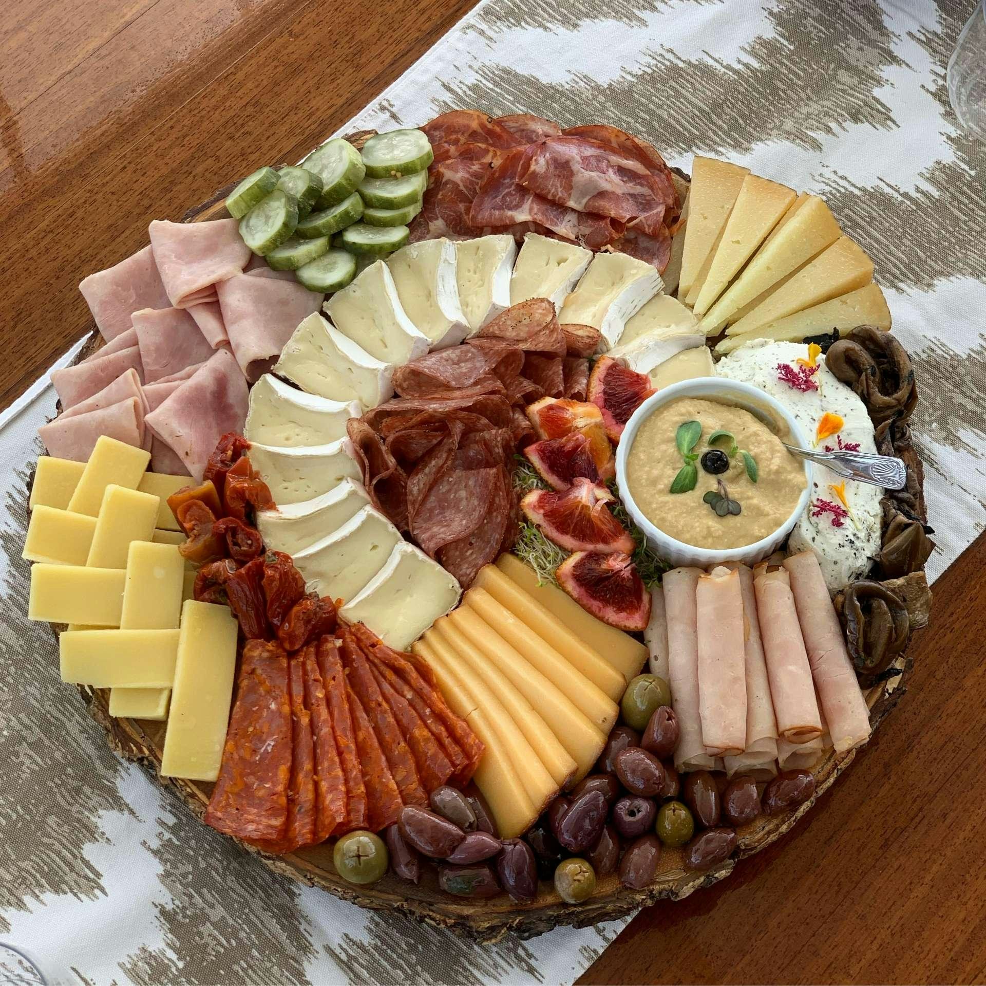 a plate of food aboard SANTA ANA Yacht for Charter