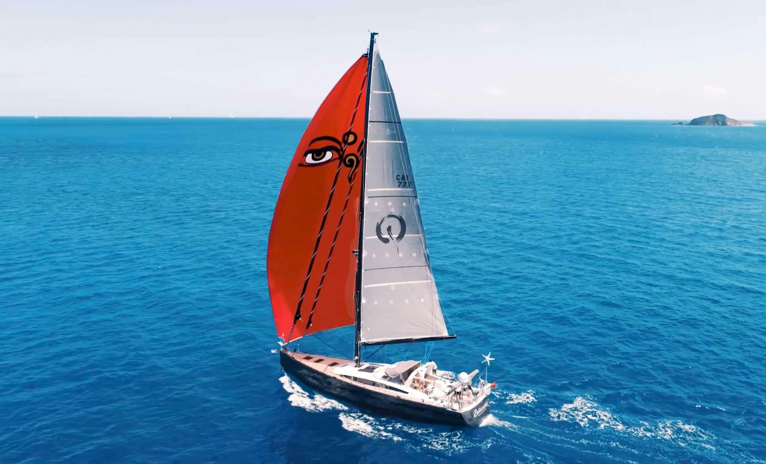 a sailboat on the water aboard BODHISATTVA (Caribbean) Yacht for Charter