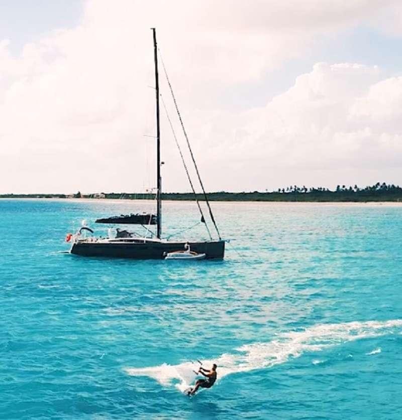 a sailboat on the water aboard BODHISATTVA (Caribbean) Yacht for Charter