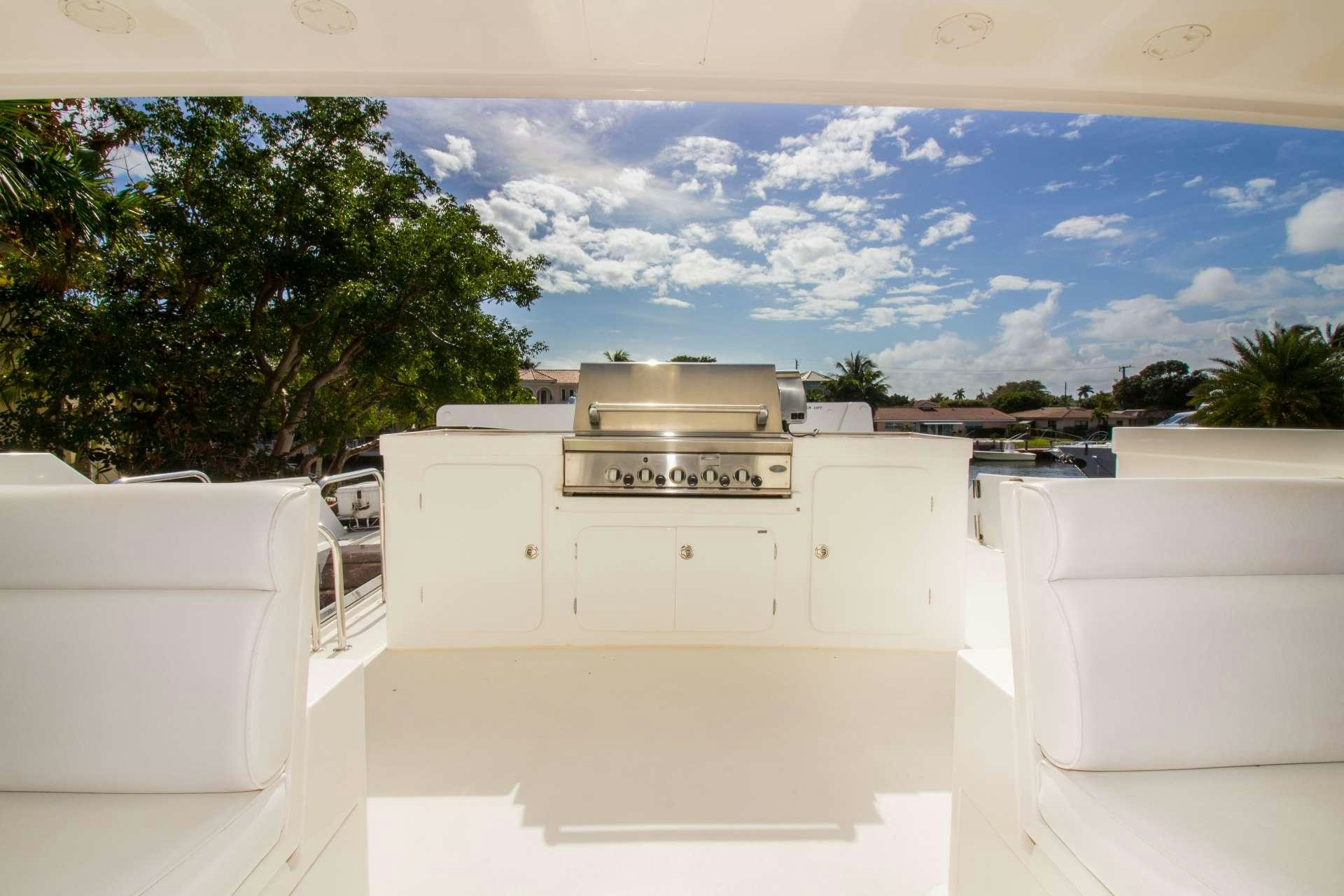 a white machine on a white surface aboard SANCTUARY Yacht for Charter