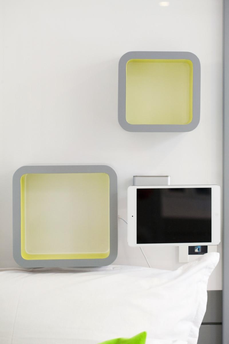 a couple of computers on a white surface aboard MAVERICK Yacht for Charter