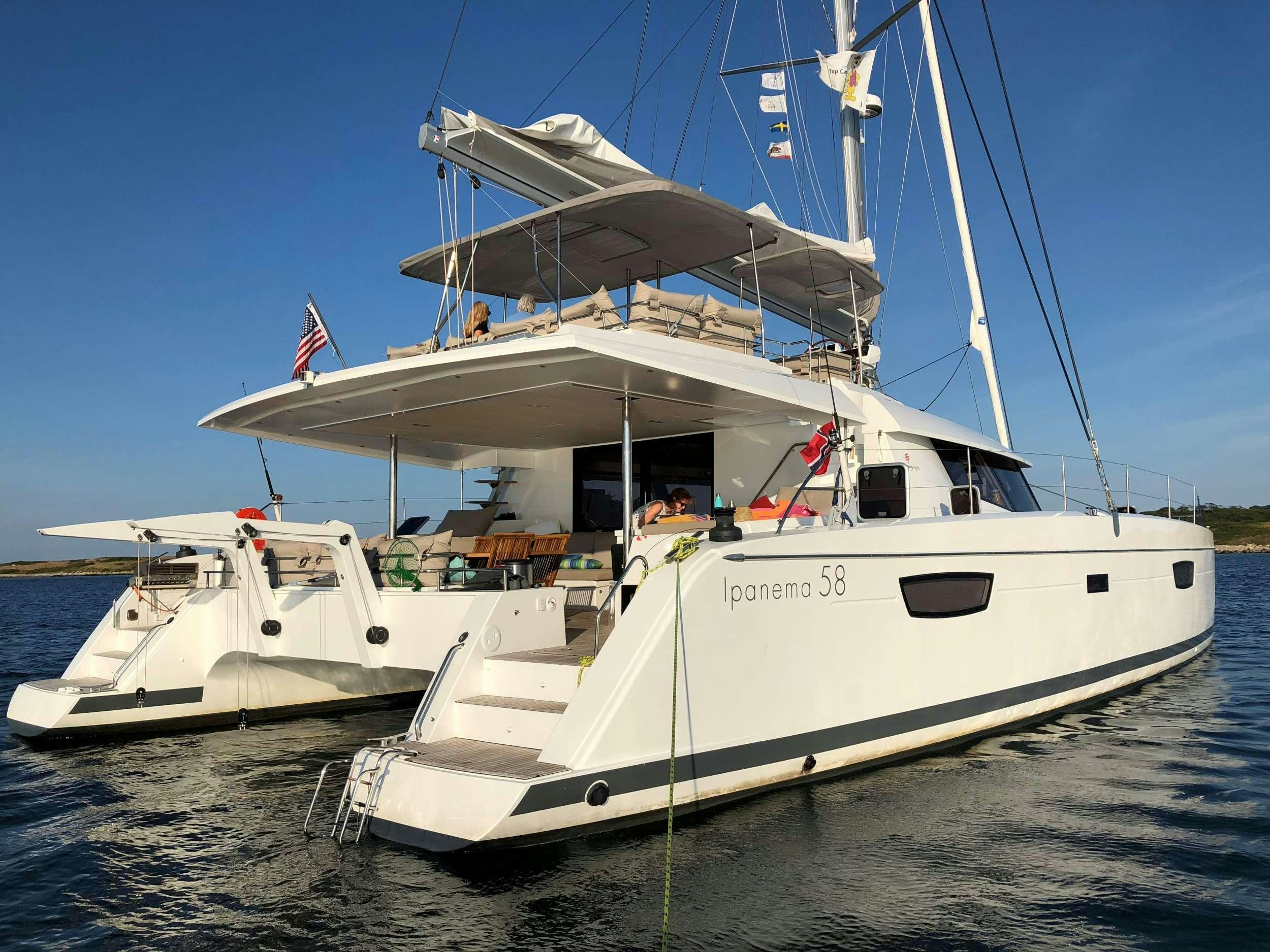 a boat on the water aboard ENCHANTE Yacht for Charter
