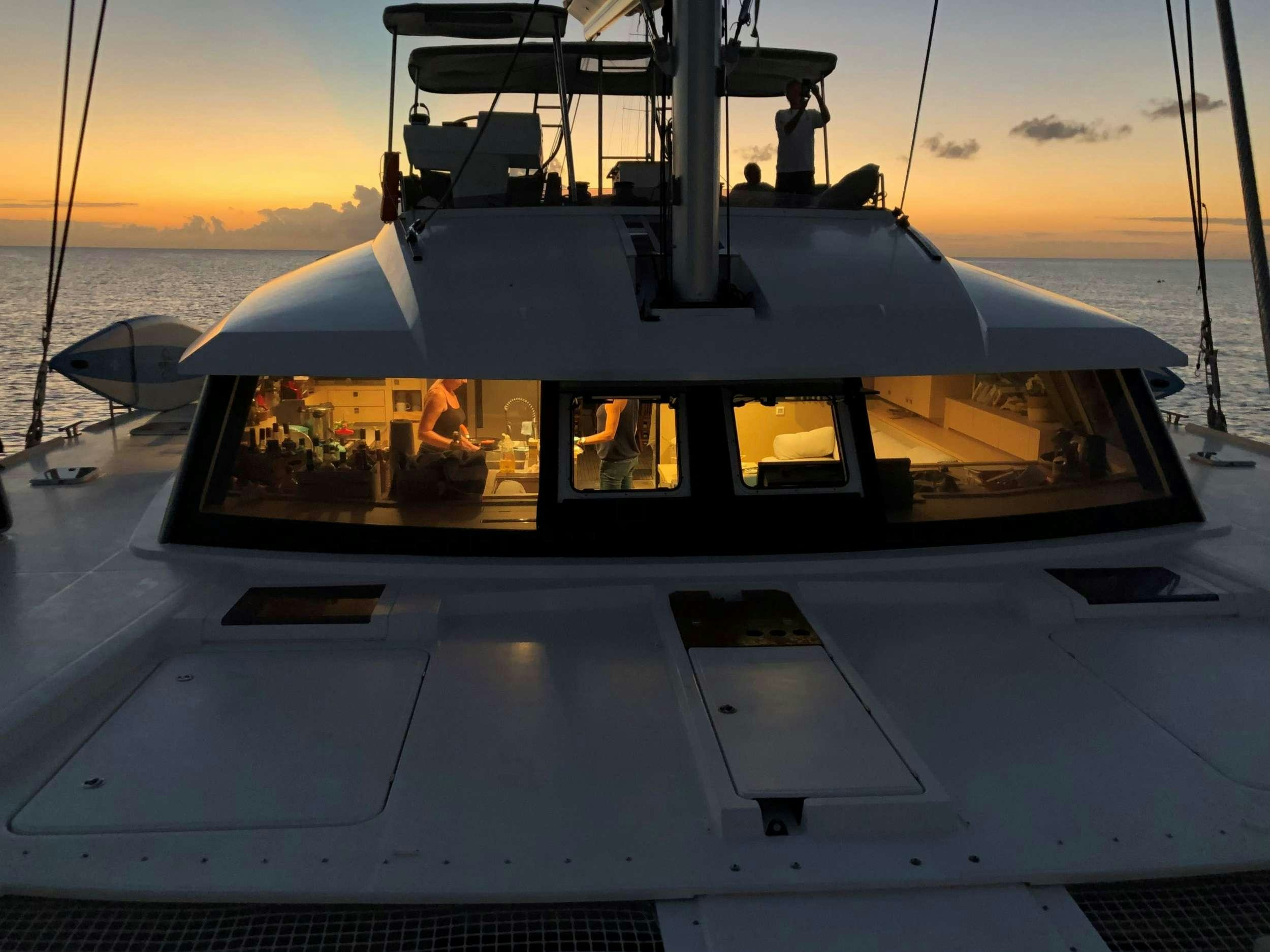 a boat on the water aboard ENCHANTE Yacht for Charter