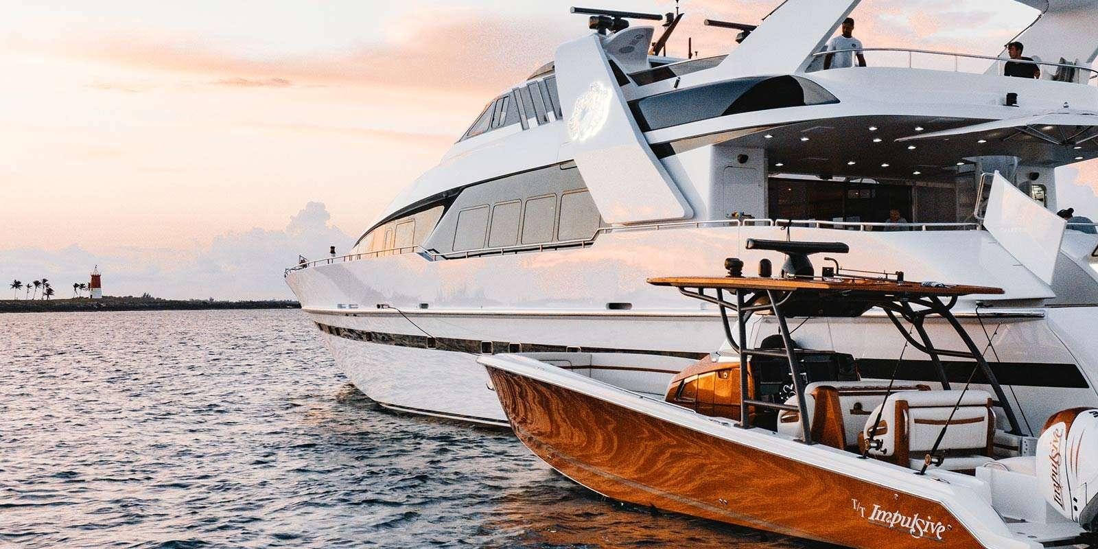 a boat on the water aboard ENTOURAGE Yacht for Charter