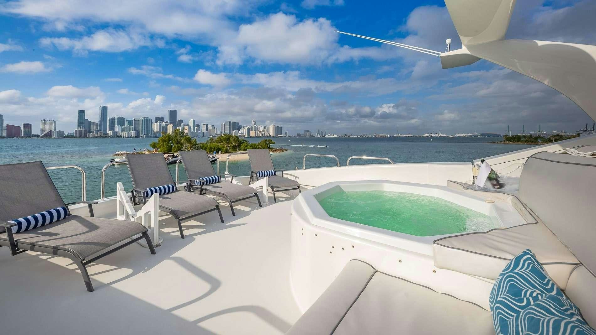 a pool on a deck aboard IV TRANQUILITY Yacht for Charter