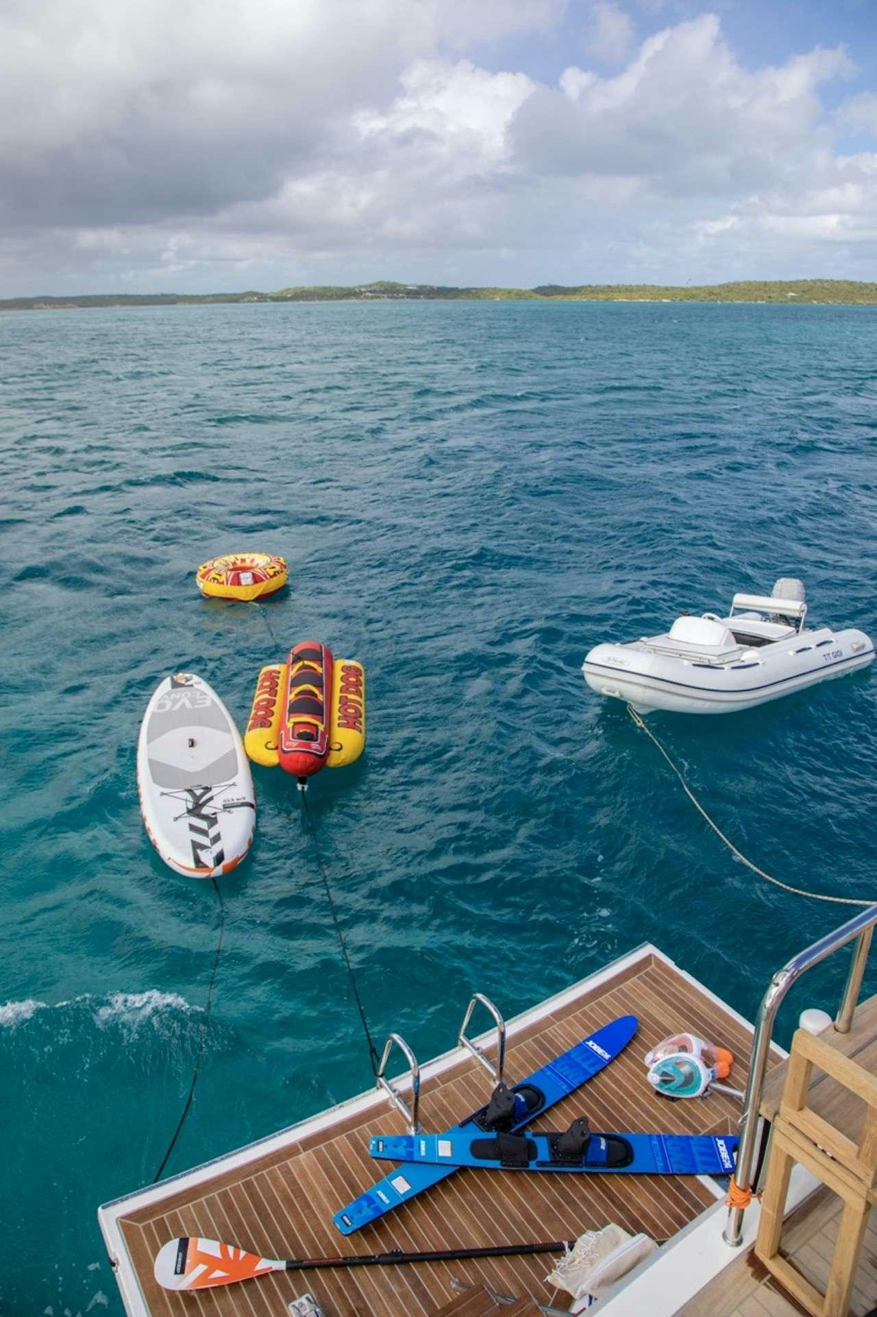 a boat on the water aboard CNB66 Yacht for Charter