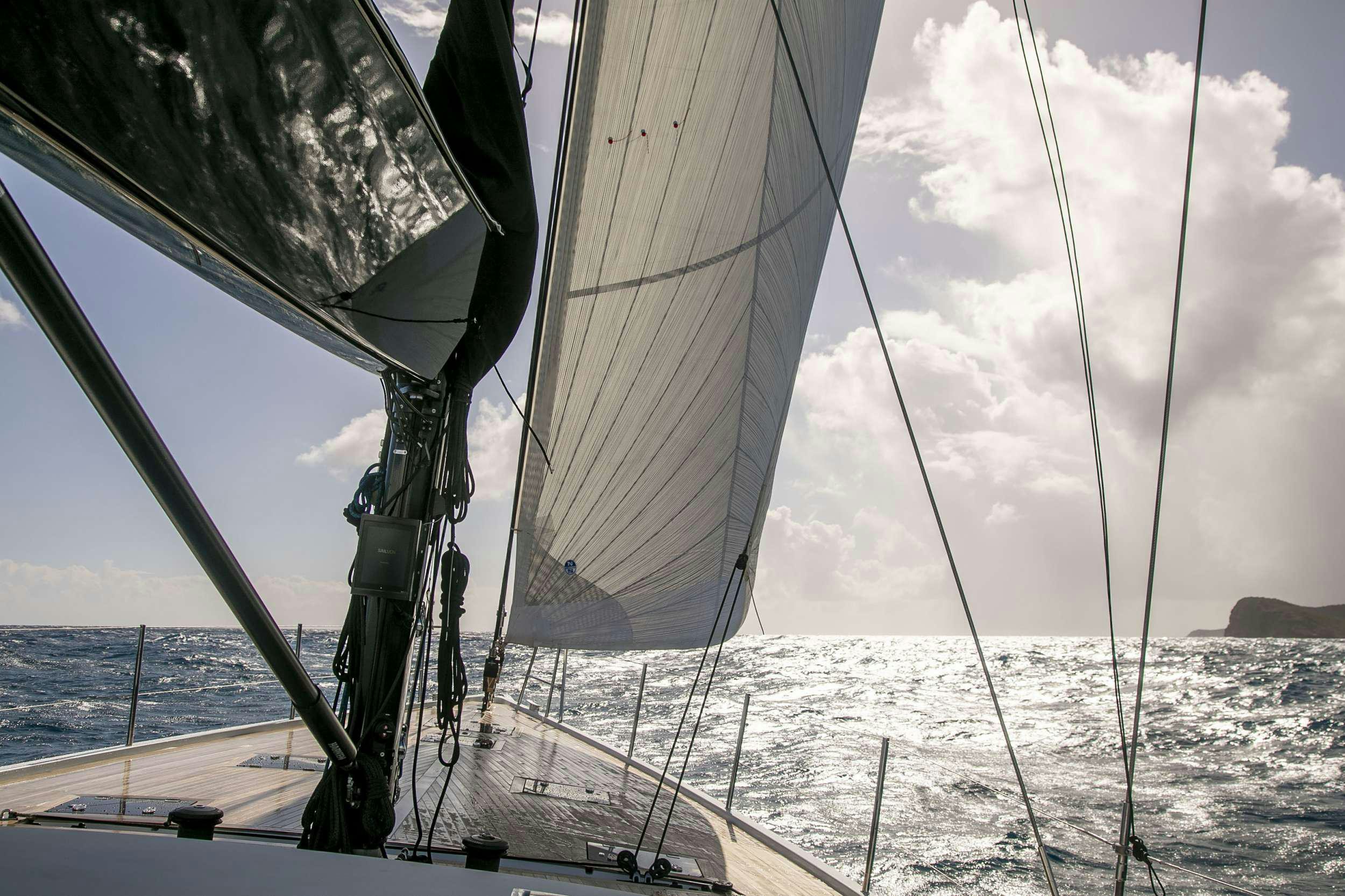 a sailboat on the water aboard CNB66 Yacht for Charter