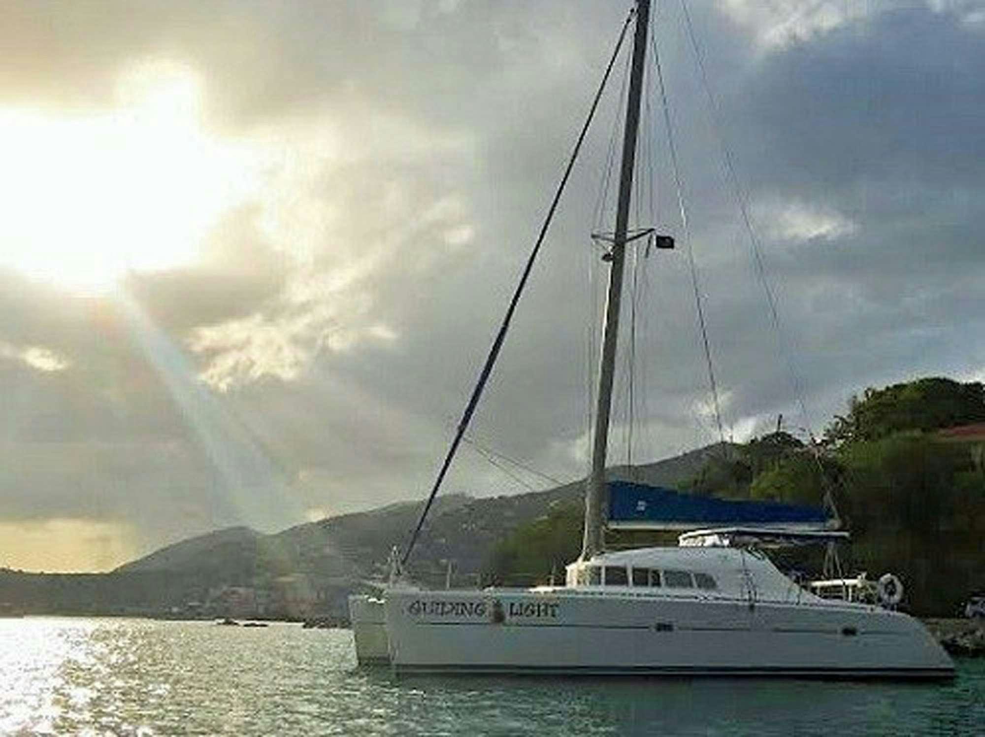 a boat on the water aboard GUIDING LIGHT Yacht for Charter