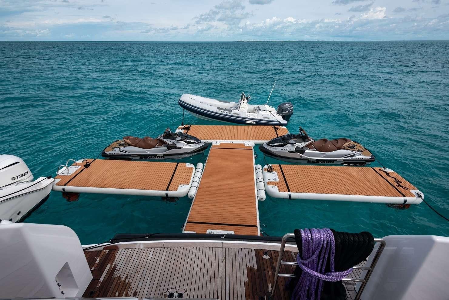 a boat on the water aboard SEA AXIS Yacht for Charter